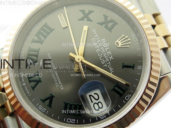 DateJust 36 SS 126231 904L SS/RG VSF 1:1 Best Edition Gray Dial Roman Markers on Jubilee Bracelet VS3235 - Image 4