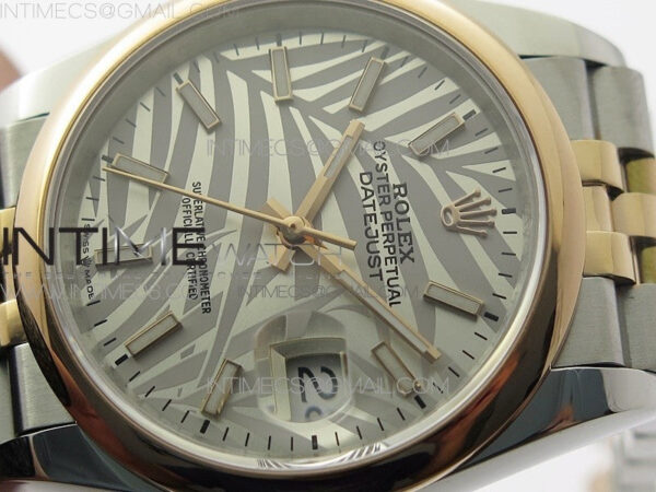 DateJust 36 SS/RG 126201 BP 1:1 Best Edition Silver/Gray Dial on Jubilee Bracelet - Image 4