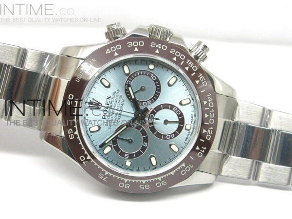 Basel 2013 Model 116506 Daytona 50th Anniversary Edition Brown Ceramic Bezel, Superlume Ice Blue Dial - Image 4