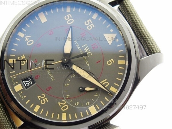Big Pilot Real PR 48mm IW501902 Real Ceramic ZF 1:1 Best Edition on Green Nylon Strap A51111 V2(Released) - Image 4