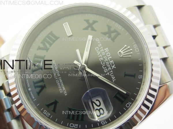 DateJust 36 SS 126234 VSF 1:1 Best Edition 904L Steel Gray Dial Roman Markers on Jubilee Bracelet VS3235 - Image 5