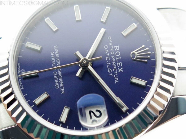 Datejust 31mm 278273 SS BP Best Edition Blue Stick Markers Dial on Oyster Bracelet - Image 5