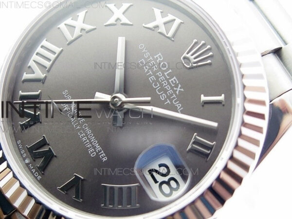 Datejust 31mm 278275 SS BP Best Edition Gray Roman Markers Dial on SS President Bracelet - Image 4