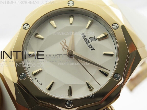 Classic Fusion Orlinski RG APSF 1:1 Best Edtion White Faceted Dial on White Rubber Strap A2892 - Image 4