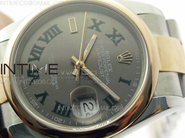 DateJust 36 SS/RG 126201 BP 1:1 Best Edition Gray Dial on Oyster Bracelet - Image 4