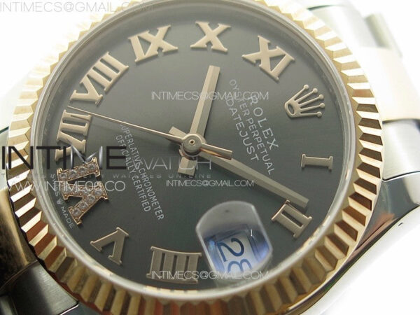 DateJust 31mm 178271 SS/RG APSF Best Edition Gray Dial Roman Markers on Oyster Bracelet A2824 - Image 4