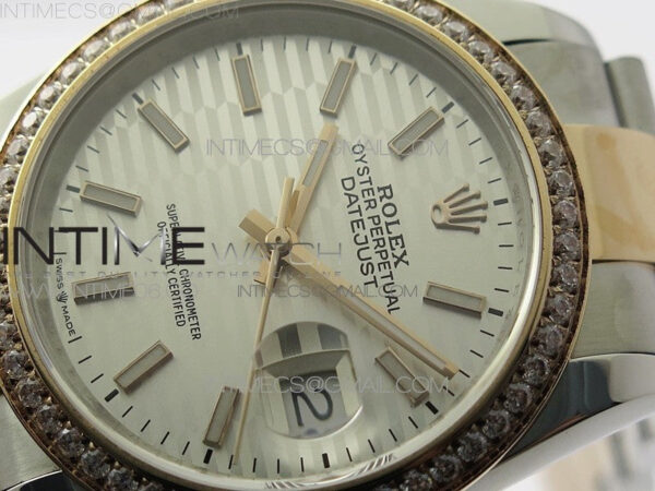 DateJust 36 SS/RG 126281 BP 1:1 Best Edition Silver Dial on Oyster Bracelet - Image 4