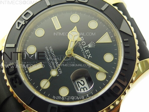 Yacht-Master 126658 YG VSF 1:1 Best Edition Black Ceramic Bezel on Oysterflex Strap VS3235 - Image 5