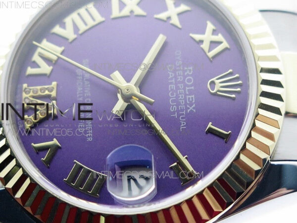 Datejust 31mm 278273 SS/YG BP Best Edition Purple Roman Markers Dial on SS/YG Oyster Bracelet - Image 4