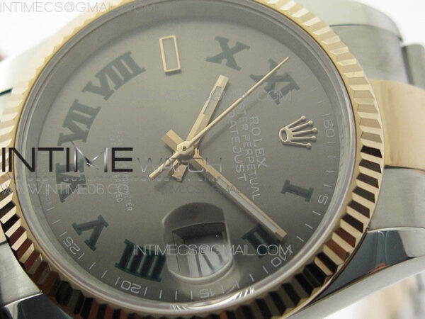 DateJust 36 SS/RG 126231 BP 1:1 Best Edition Gray Dial on Oyster Bracelet - Image 3