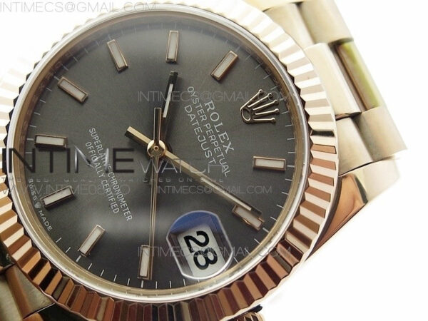 Datejust 31mm 278275 RG BP Best Edition Gray Stick Markers Dial on RG President Bracelet - Image 4