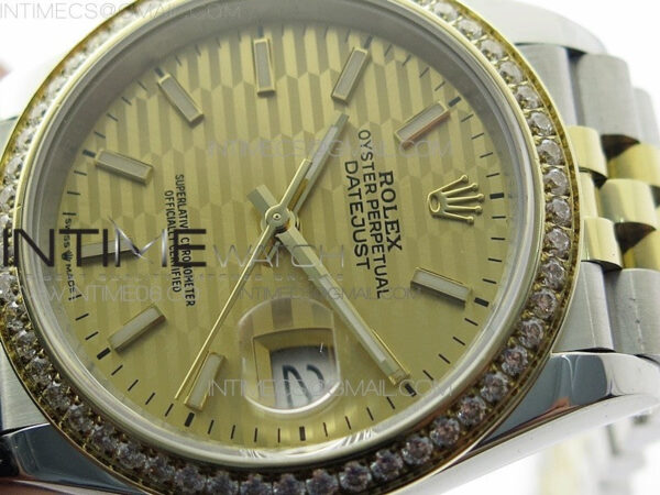 DateJust 36 SS/YG 126283 JDF 1:1 Best Edition New YG Dial on Jubilee Bracelet - Image 4
