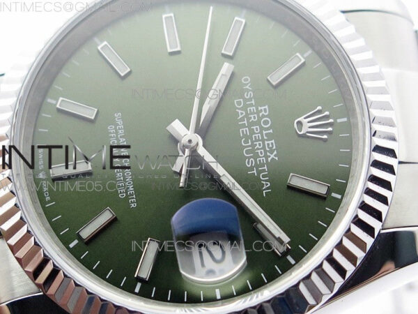 Datejust 36mm 116231 SS BP 1:1 Best Edition Green Dial Stick Markers On SS Oyster Bracelet A2824 - Image 3