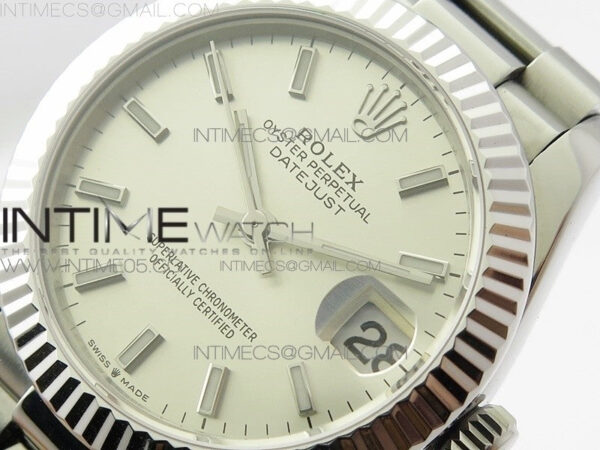 Datejust 31mm 278275 SS BP Best Edition Silver Stick Markers Dial on SS President Bracelet - Image 4