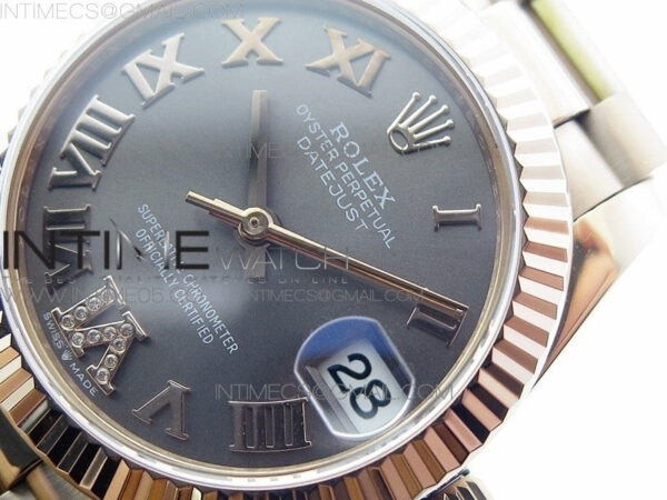 Datejust 31mm 278275 RG BP Best Edition Gray Roman Markers Dial @6 Dia on RG President Bracelet - Image 4