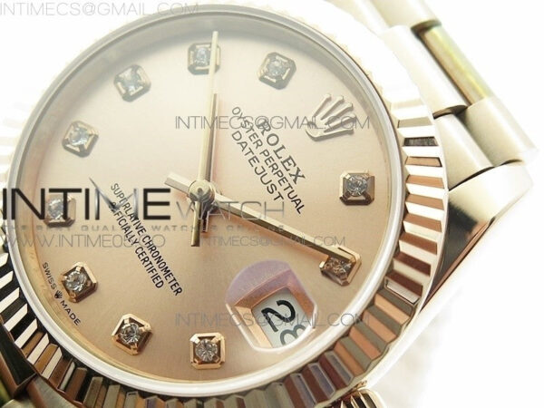 Datejust 31mm 278275 RG BP Best Edition RG Crystal Markers Dial on RG President Bracelet - Image 4