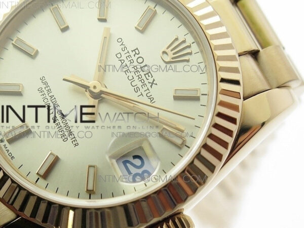 Datejust 31mm 278275 RG BP Best Edition Silver Sticks Markers Dial on RG President Bracelet - Image 5