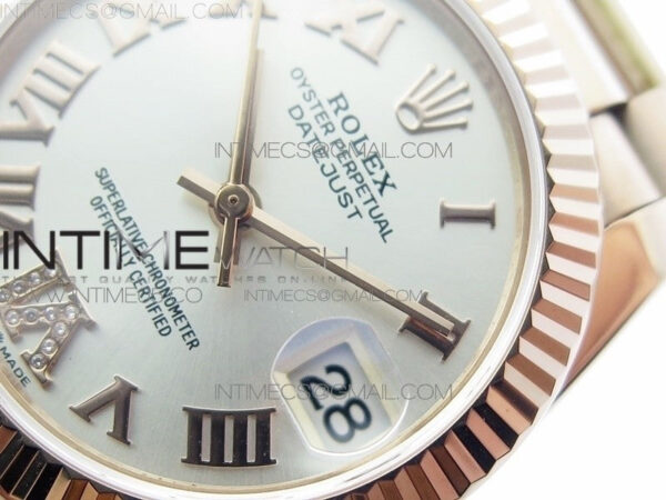 Datejust 31mm 278275 RG BP Best Edition Silver Roman Markers Dial @6 Dia on RG President Bracelet - Image 3