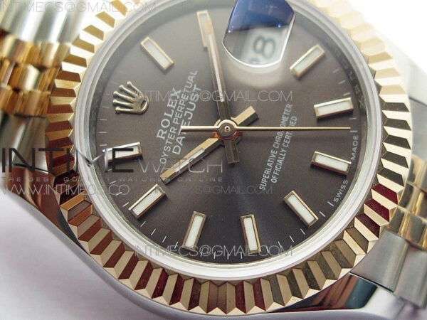 Datejust 28mm 279173 SS/RG BP Best Edition Gray Stick Markers Dial on SS/RG Jubilee Bracelet ETA2671 - Image 4