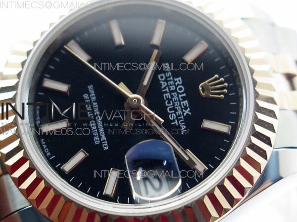 Datejust 28mm 279173 SS/RG BP Best Edition Black Stick Markers Dial on SS/RG Jubilee Bracelet ETA2671 - Image 4