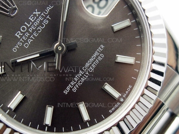 Datejust 31mm 278275 SS BP Best Edition Gray Stick Markers Dial on SS President Bracelet - Image 5