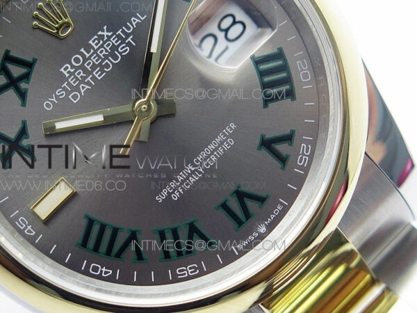 DateJust 36 SS/YG 126203 JDF 1:1 Best Edition Gray Dial on Oyster Bracelet - Image 6