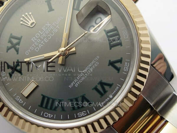 DateJust 36 SS/RG 126231 BP 1:1 Best Edition Gray Dial on Oyster Bracelet - Image 5