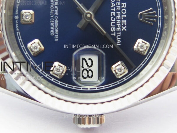 DateJust 36 SS 126234 VSF 1:1 Best Edition 904L Steel Blue Dial Diamonds Markers on Jubilee Bracelet VS3235 - Image 4