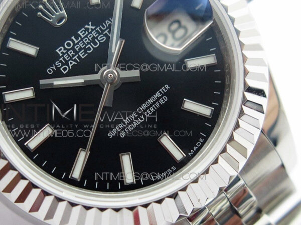 Datejust 28mm 279174 SS BP Best Edition Black Sticks Markers Dial on SS Jubilee Bracelet ETA2671 - Image 5