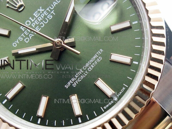 Datejust 36mm 116231 SS/RG BP 1:1 Best Edition Green Dial Stick Markers On SS/RG Oyster Bracelet A2824 - Image 5