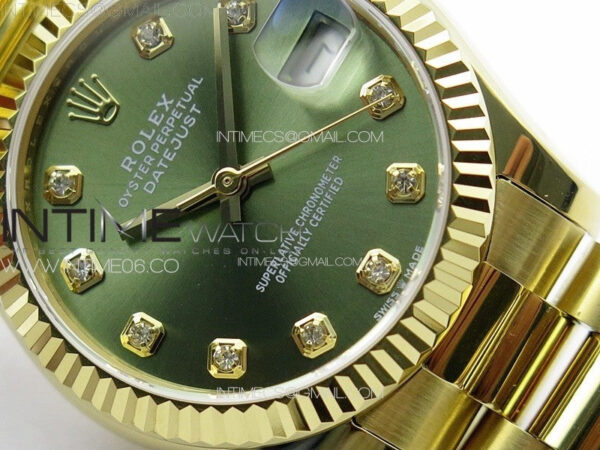 DateJust 31mm 178271 YG APSF Best Edition Gray Dial Crystal Markers on President Bracelet A2824 - Image 7
