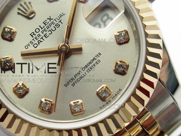 Datejust 28mm 279173 SS/RG BP Best Edition Silver Crystal Markers Dial on SS/RG Jubilee Bracelet ETA2671 - Image 5