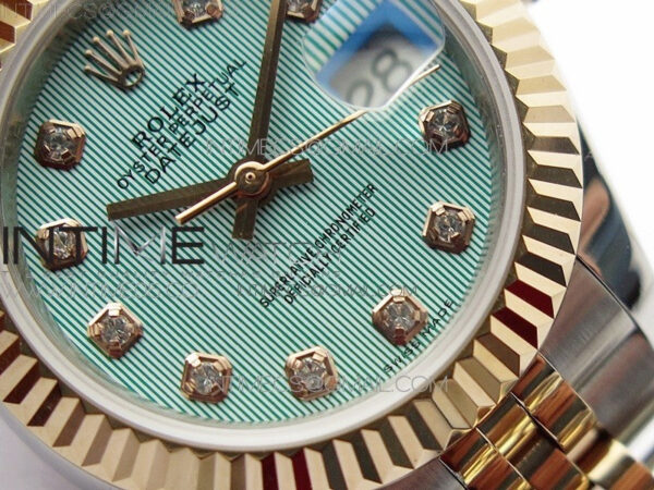 Datejust 28mm 279173 SS/RG BP Best Edition Blue Texture Dial on SS/RG Jubilee Bracelet ETA2671 - Image 5