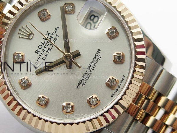 DateJust 31mm 178271 SS/RG APSF Best Edition Silver Dial Crystal Markers on Jubilee Bracelet A2824 - Image 4