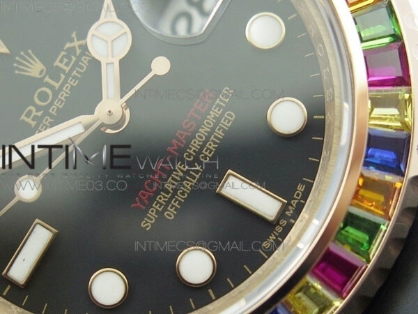 Yacht-Master 40 116695SATS GMF 1:1 Best Edition 904L Case on Black Rubber Strap - Image 5
