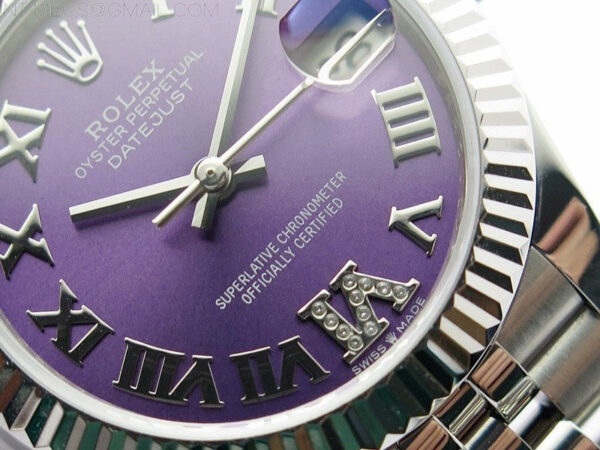 Datejust 31mm 278271 SS BP Best Edition Purple Roman Markers Dial on Jubilee Bracelet - Image 5