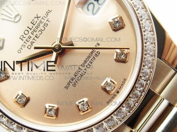 Datejust 31mm 278275 RG Dia Bezel BP Best Edition RG Crystal Markers Dial on RG President Bracelet - Image 5