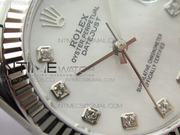 Datejust 31mm 278275 SS BP Best Edition White MOP Crystals Markers Dial on SS President Bracelet - Image 5