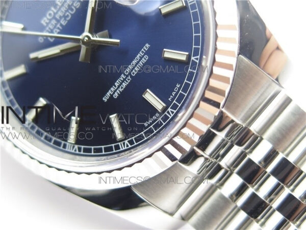 DateJust 36 SS 116234 ARF 1:1 Best Edition 904L Steel Blue Dial on Jubilee Bracelet SH3135 V3 - Image 5