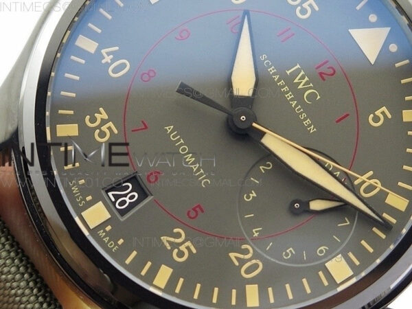 Big Pilot Real PR 48mm IW501902 Real Ceramic ZF 1:1 Best Edition on Green Nylon Strap A51111 V2(Released) - Image 5