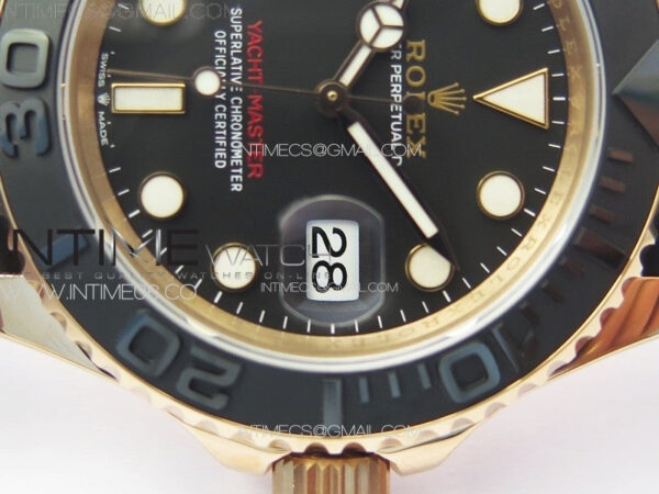 Yacht-Master 126655 RG VSF 1:1 Best Edition Black Ceramic Bezel on Oysterflex Rubber Strap VS3235 - Image 6