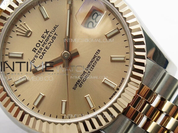 DateJust 31mm 178271 SS/RG APSF Best Edition RG Dial Sticks Markers on Jubilee Bracelet A2824 - Image 6