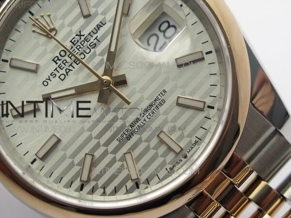 DateJust 36 SS/RG 126201 BP 1:1 Best Edition Silver Dial on Jubilee Bracelet - Image 5
