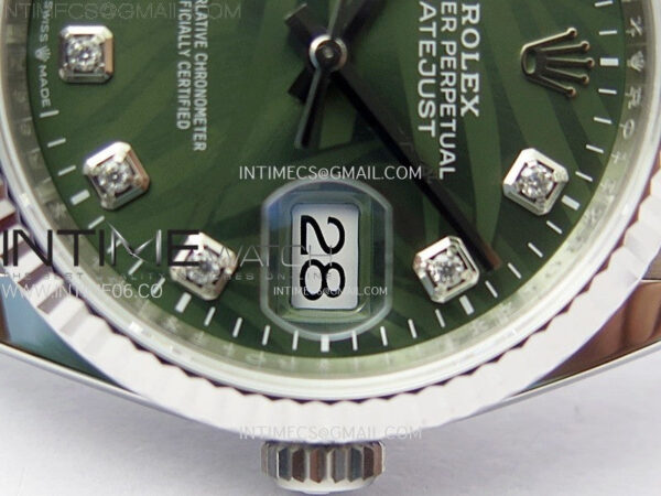 DateJust 36 SS 126234 VSF 1:1 Best Edition 904L Steel Green Leaf Dial Diamonds Markers on Jubilee Bracelet VS3235 - Image 5