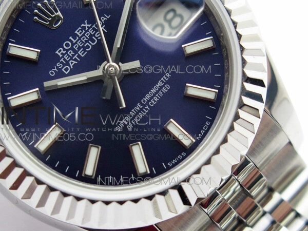 Datejust 28mm 279174 SS BP Best Edition Blue Sticks Markers Dial on SS Jubilee Bracelet ETA2671 - Image 5
