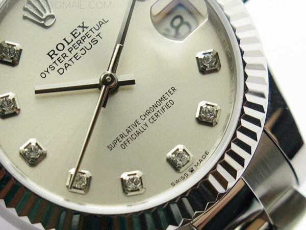 Datejust 31mm 278273 SS BP Best Edition Silver Crystals Markers Dial on Oyster Bracelet - Image 5
