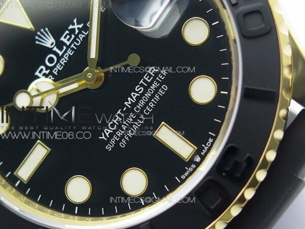 Yacht-Master 126658 YG VSF 1:1 Best Edition Black Ceramic Bezel on Oysterflex Strap VS3235 - Image 4