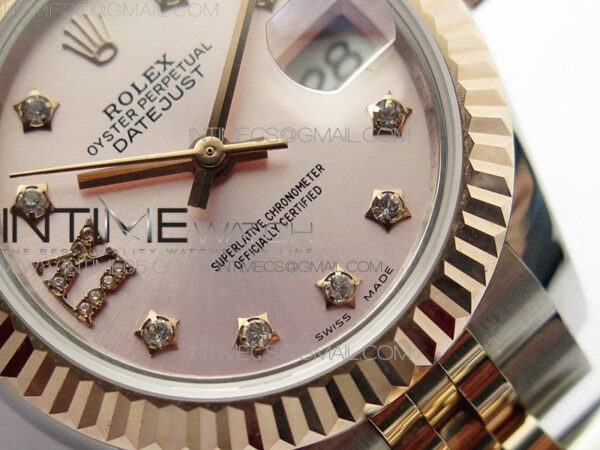 Datejust 28mm 279173 SS/RG BP Best Edition Silver Stars Crystal Markers Dial on SS/RG Jubilee Bracelet ETA2671 - Image 5