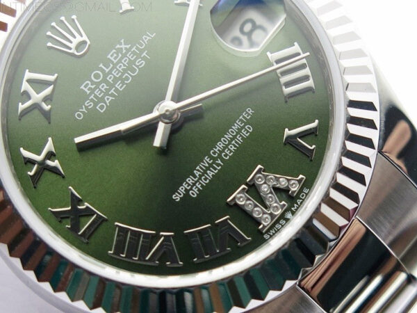 Datejust 31mm 278273 SS BP Best Edition Green Roman Markers Dial on Oyster Bracelet - Image 5