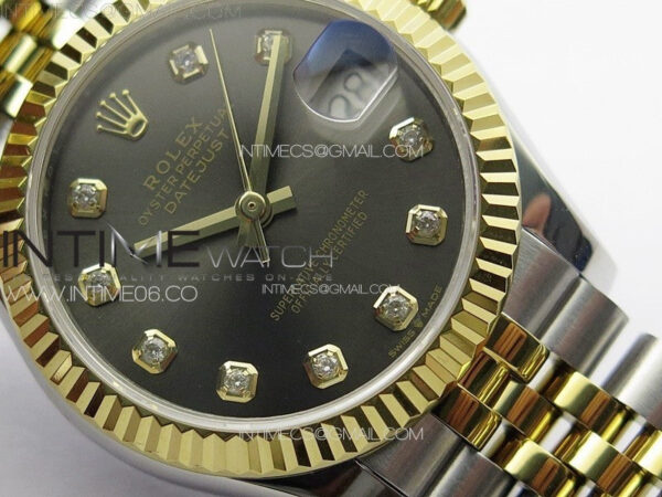 DateJust 31mm 178271 SS/YG APSF Best Edition Gray Dial Crystal Markers on Jubilee Bracelet A2824 - Image 5